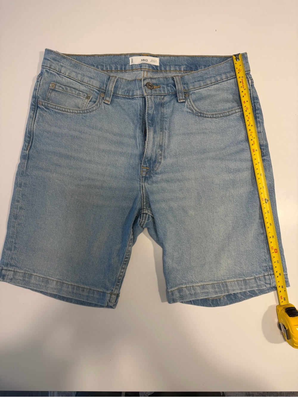 Mango Pale Blue Denim Men's Shorts